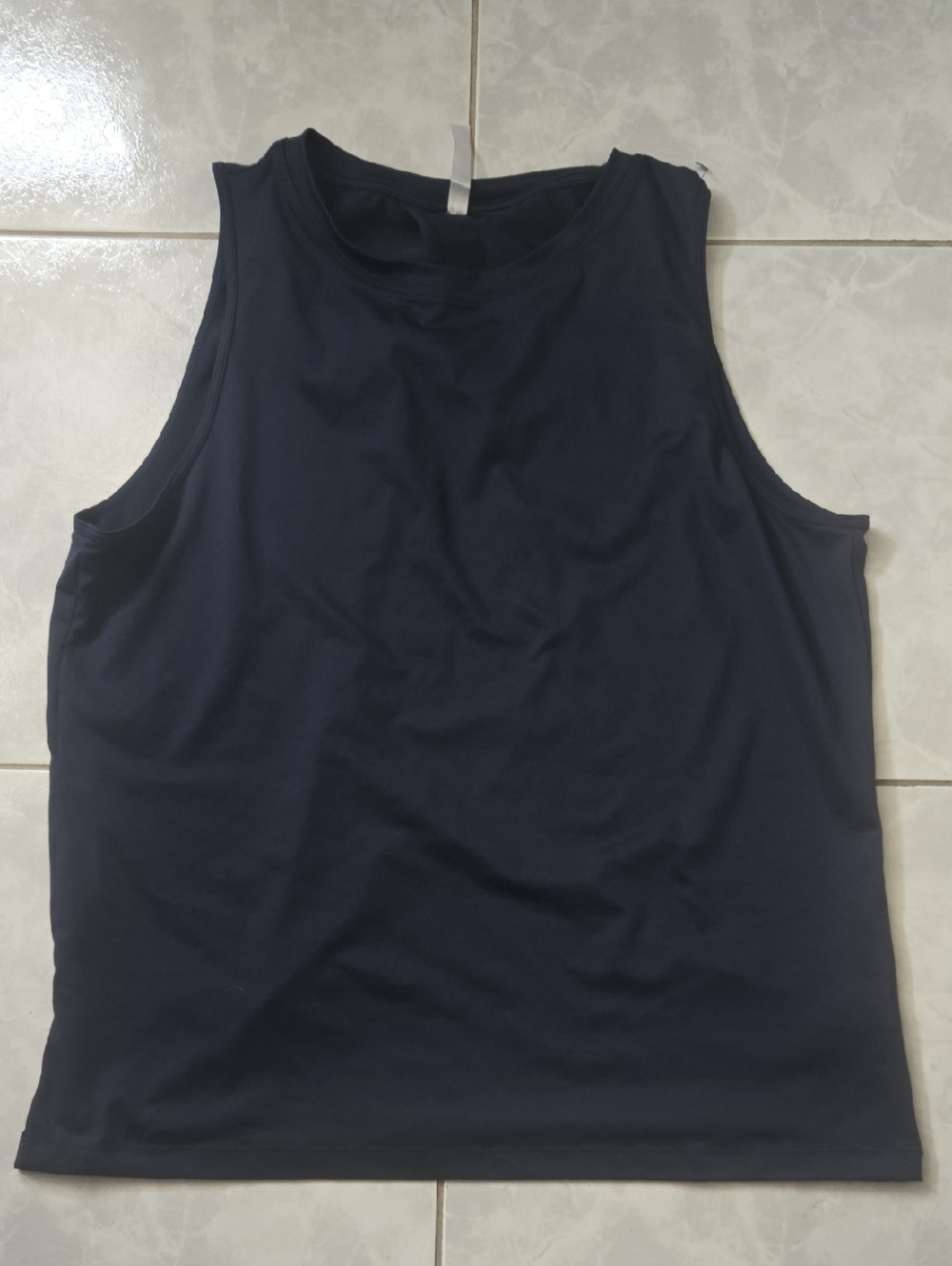 Fabletics Navy Blue Openback Tank Top